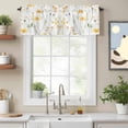 thumbnail image 2 of Yellow Daisy Floral Kitchen Curtain Valances for Windows Farmhouse Short Curtains, Spring Rustic Botanical Flowers Rod Pocket Valance Curtain for Bedroom Cafe Living Room 60"x18", 2 of 8