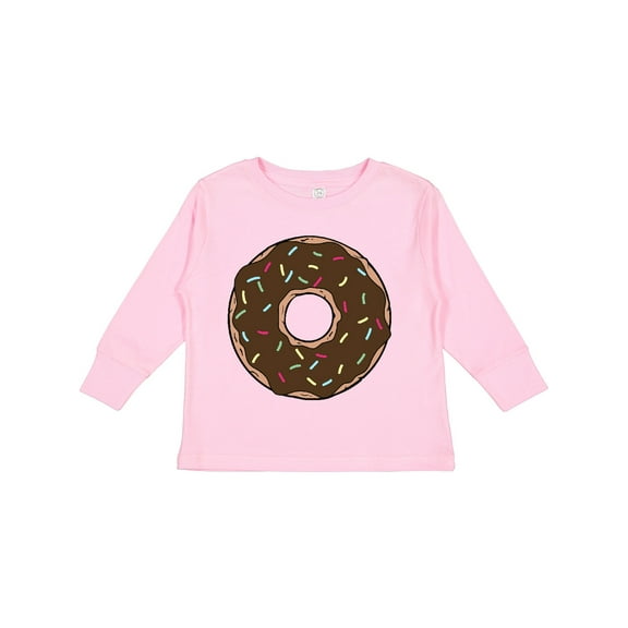 Inktastic Chololate Donut with Sprinkles Boys or Girls Long Sleeve Toddler T-Shirt