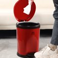 thumbnail image 6 of DynkoNA 1-Pack Plastic Step Garbage Can, Small Trash Can with Lid, Red, 6 of 6