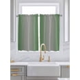 thumbnail image 2 of Tier Curtains 45 Inches Long, Green Grey Ombre Window Treatment Curtain Drapes, Modern Gradient Abstract Art Small Curtain Drapes for Bathroom Laundry Room, 27.5"x45", 2 Panels, 2 of 7