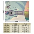 thumbnail image 4 of Spaceman Astronaut Robot Blanket, Fluffy Soft Cozy Blanket Flannel Plush Microfiber Couch Throw, Bedding, 50"x40", 4 of 7