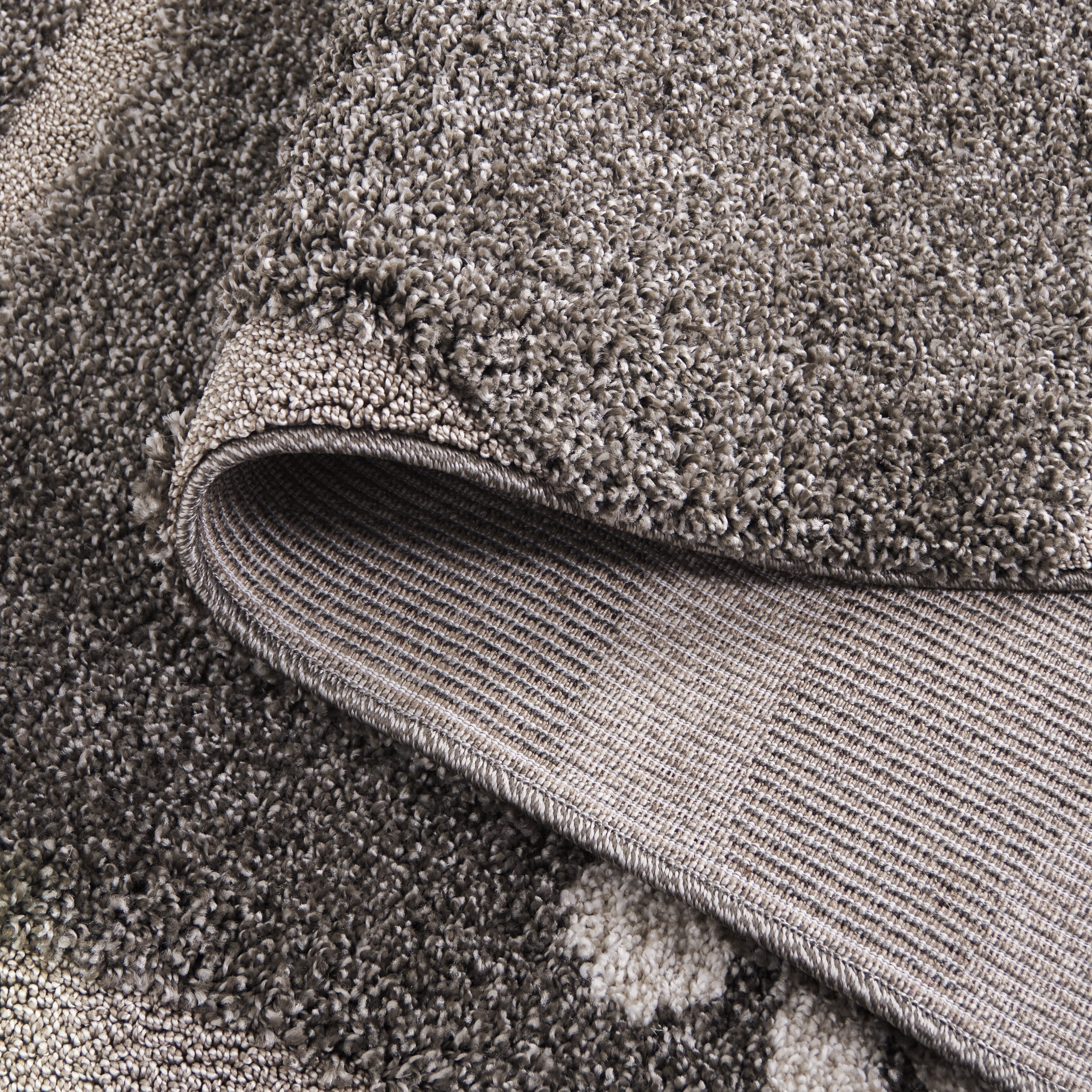 Safavieh Florida Teodor Geometric Shag Area Rug, Smoke/Beige, 6' x 8'