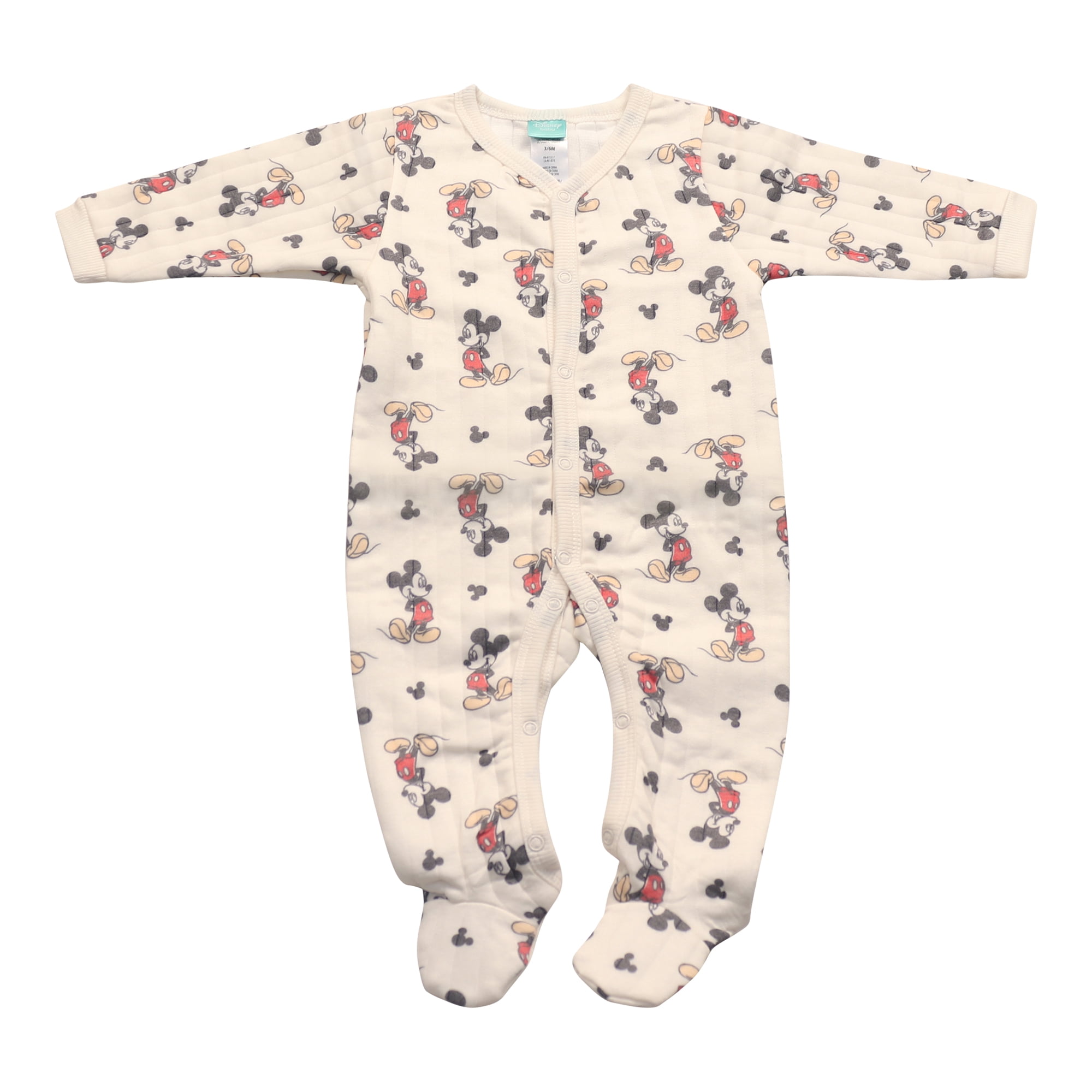 Disney Clothes Baby Boys 2-Pack Quilted Footed Coveralls - Mickey Mouse, Winnie the Pooh and Dumbo (0/3M-6/9M)