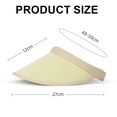 thumbnail image 2 of Sombrero de copa vacío con protector solar de verano con ala grande para mujer, sombrero deportivo transpirable que absorbe el sudor, 2 of 5