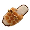 thumbnail image 3 of Zapatillas de felpa para mujer Zapatillas de casa transpirables para mujer Zapatillas de algodón con jirafa 38 a 39 Yinane Zapatillas de invierno, 3 of 8