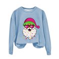 thumbnail image 2 of Jovatis Femmes 2024 Automne Haut, Mode Femme Décontractée Manches Longues Col Rond Imprimé Chandail pour Dames, Hauts Blouse, 2 of 3
