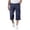 Navy, variant on BADHUB Men's Big and Tall Cargo Capris Stretch Lightweight Shorts Casual Workwear Pant with Multi Pockets Khaki 2XL