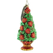 Christopher Radko HOLLY DAY DISPLAY Blown Glass Ornament Tree Topiary