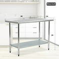 thumbnail image 6 of FDW 24" x 48" Stainless Steel Kitchen Work Table Commercial Restaurant Table 2448,Silver, 6 of 7