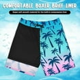 thumbnail image 3 of Boys Swim Trunks Bathing Suit Youth Teen Boys Swimming Trunks with Compression Liner Kids Swimsuit Board Shorts 7-16, 3 of 6