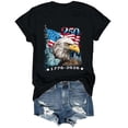 thumbnail image 5 of Duqingm Patriotic Shirts 250th Anniversary America Flag Heart 250 Year Women Girls T-Shirt Black,2XL, 5 of 7