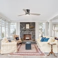 thumbnail image 4 of Parrot Uncle 52" Modern Wood 3-Blade Flush Mount Ceiling Fan with Light and Remote, 4 of 5