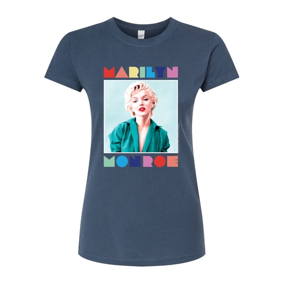 Marilyn Monroe - Pop Culture Icon - Pop of Color - Juniors Fitted Graphic T-Shirt