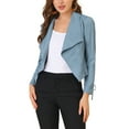 thumbnail image 5 of MODA NOVA Juniors Elegant Open Front Cardigan Jacket Work Office Cropped Blazer, 5 of 6