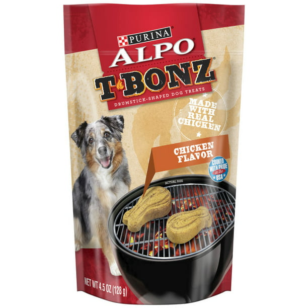 Purina ALPO Dog Treats, TBonz Chicken Flavor, 4.5 oz. Pouch - Walmart.com - Walmart.com