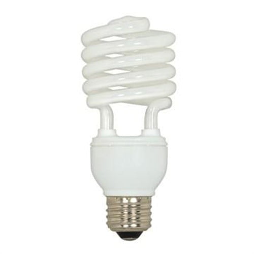 20 watt; Mini Spiral Compact Fluorescent; 2700K; 82 CRI; Medium base; 120 volts
