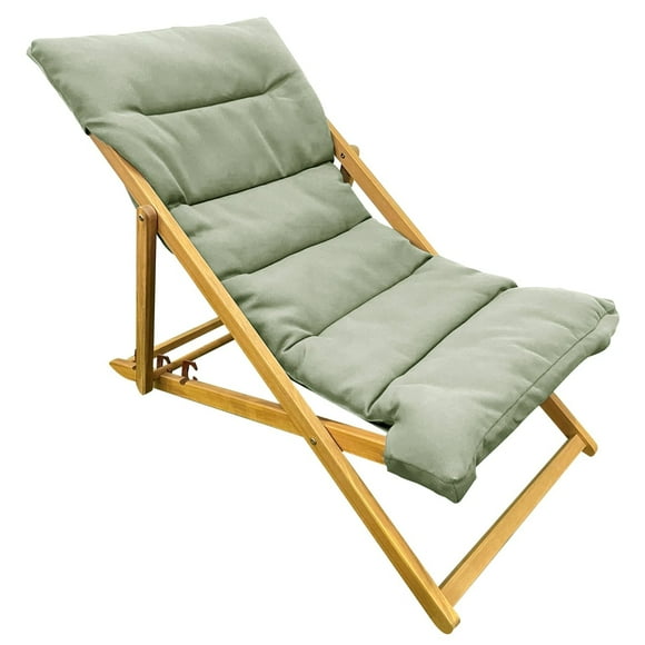F. Corriveau International - Chaise Longue d'Extérieur, Trois Niveaux d'Inclinaison, Cadre en Bois, Jade