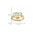 thumbnail image 2 of Gem & Harmony 14K Yellow and Rose Gold Love Heart Ring (SIZE 6 ) for Women, 2 of 5