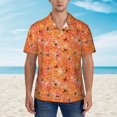 thumbnail image 2 of Pofeuu Spider Print Hawaiian Shirt for Men Sleeves Casual Button Down Summer Beach Dress Shirts T-Shirts,Medium, 2 of 7