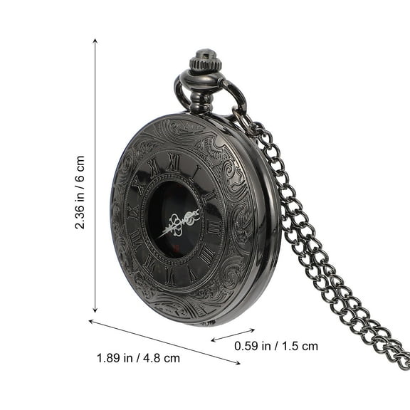 Raindrops 1Pack Retro Metal Pendant Pocket Watch for Men Small and Portable 6X4.8cm