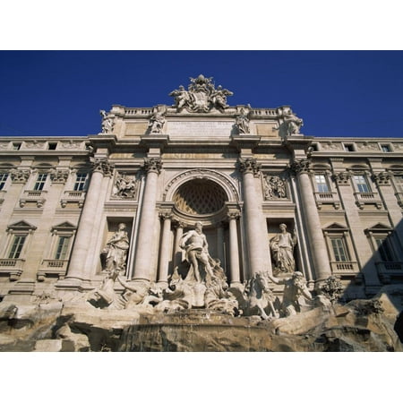 Trevi Fountain, One of the Landmarks of Rome, Lazio, Italy, Europe Print Wall Art By Hans Peter