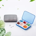 thumbnail image 2 of Portable 6 Cells Daily Pill Organizer Weekly AM PM Pill Box Case Damp-Proof Travel Pills Container 7 Day, Medication Fish Oil, and Medicine Holder Fits in Purse and Pockets, 2 of 8