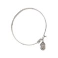 thumbnail image 2 of 6 1/4 inch Round Eye Hook Bangle Bracelet w/ St. George in Sterling Silver, 2 of 3