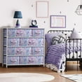 thumbnail image 2 of Sorbus Dresser for Kids Bedroom 8 Drawers - Storage Organizer Closet Furniture Chest for Girls & Boys, Nursery, Playroom, Clothes, Toys - Steel Frame, Wood Top, Tie-dye Fabric Bins (Tie-dye Purple), 2 of 3