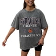thumbnail image 2 of Women's Gameday Couture Grey Syracuse Orange Oversized Snow Wash T-Shirt, 2 of 5