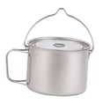 thumbnail image 2 of Olla colgante de titanio para exteriores de 900 ml con asa plegable, taza de viaje redonda, taza de café para exteriores, taza de titanio para cocina,, 2 of 9