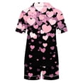 thumbnail image 4 of Vetsdori Short Sleeve Pajamas Sets for Women Heart Print Casual Homewear Sleepwear 2 Pieces,Summer Button up Loungewear Pockets Shorts & Top Womens PJ Sets Soft, 4 of 5