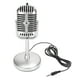 thumbnail image 2 of Micrófono vintage con sonido nítido, ángulo ajustable, enchufable y con cable, micrófono de condensador retro para karaoke, estudio de escenario, 2 of 15