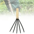 thumbnail image 4 of Gardening Hand Rake Carbon Steel Hand Rake Soil Tiller Small Leaf Rakes for Cultivating, Loosening Soil Spreading Mulch, 4 of 7