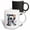 Multicolor, variant on 3drose, Resplendent Letter R. Space Flight Astronaut Art Name Monogram Gift, 11oz Two-tone Red Mug