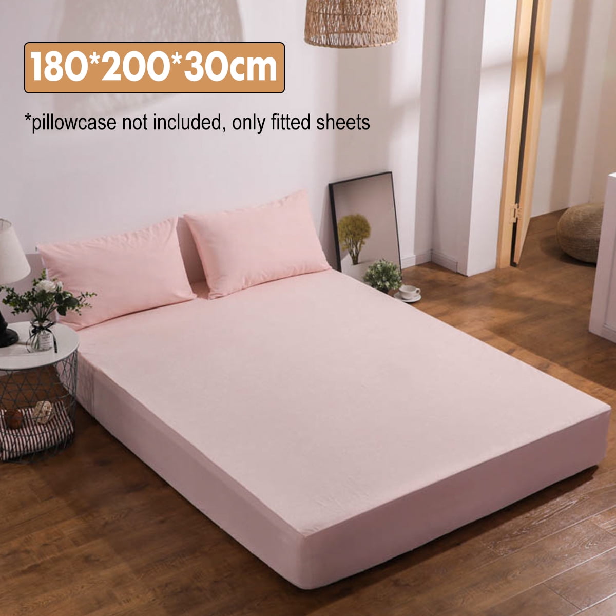 Color Light Pink Queen The Big One Jersey Sheet Set 