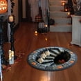 thumbnail image 4 of Halloween 3D Optical Illusion Round Rug, Spooky Staircase Ghost Pumpkin Circular Floor Mat, Non Slip Absorbent Decorative Doormat, for Halloween, Home, Party Decor, 23.6inch, 4 of 6