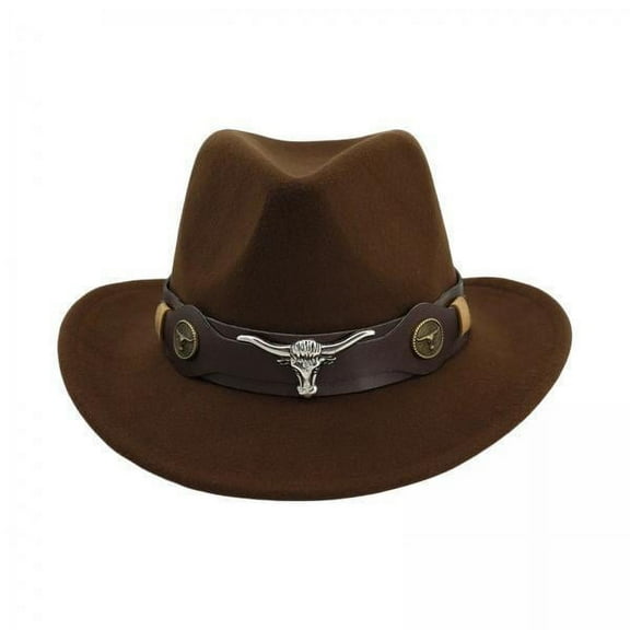 fenteer 3xCasual Cowboy Hat Wide Brim Props Lightweight for Women Men Adults Holidays Coffee
