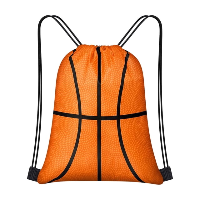 Leodye 1PCS Ball-themed Drawstring Backpack Polyester Pouch Birthday Party Favor Kids Gift Bag -11.81 x 9.84 inches