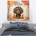 thumbnail image 3 of Happy Thanksgiving Maine Coon Turkey Costume Pumpkins Autumn Leaves Tapestry Cat Lover Kitten Owner Gifts Wall Hanging Backdrop Home Decor - 130144, 3 of 5