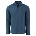thumbnail image 2 of Men's Cutter & Buck  Heather Navy Tennessee Titans Peshastin Eco Fleece Tri-Blend Raglan Recycled Quarter-Zip Jacket, 2 of 3