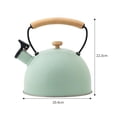 thumbnail image 4 of Bouilloires extérieures, grade alimentaire efficace siffler la poignée de bois de bouilloire en acier inoxydable compact pour la randonnée pour les voyages, 4 of 8
