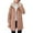 Khaki, variant on Women's Mid-Length Faux Shearling Jacket, Double Faced Fleece Lined Coat, Full Zip Hooded Outerwear, Thick Winter Jacket, Soft Plush Coat, Warm Casual Coat, Cold Weather Parka Khaki