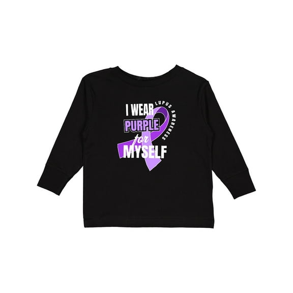 Inktastic I Wear Purple For Myself Lupus Awareness Boys or Girls Long Sleeve Toddler T-Shirt