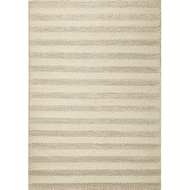 HomeRoots 349791 5 x 7 ft. Wool White Area Rug