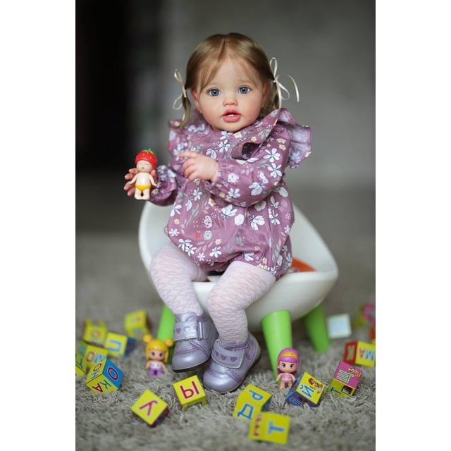 Muñeca Reborn Anano Girl, 60 cm, silicona realista, 1,5 kg