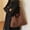 Coffee, variant on Stylish Shoulder Bags for Women - Suede Handbag - Fall/Winter Fashion Accessory - Versatile and Ladies' Bag