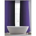 thumbnail image 6 of Purple Black Ombre Semi Sheer Window Curtains 96 Inches Long, Gradient Contemporary Abstract Art Rod Pocket Voile Silky Chiffon Curtain Light Filtering Drapes for Living Room, 52"x96", 2 Panels, 6 of 9