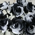 thumbnail image 4 of Halloween Black Roses - 3 Pack 15.35 Inch Artificial Silk Flowers for Gothic Wedding & Party Decor, 4 of 6