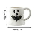 thumbnail image 3 of 14 oz Halloween Ghost Coffee Mug - Cute Ceramic Ghost Pattern Ghostface Mug Coffee Cup Halloween Accessories Birthday Gifts for Kids Adult (YELLOW), 3 of 8