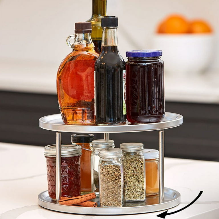 2 tier lazy susan spice rack sale